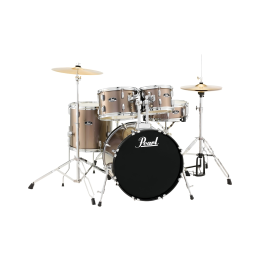 Pearl Road Show RS525SC/C707, 5-Piece Drum Set with Hardware and Sabian Cymbals Set, Bronze Metallic