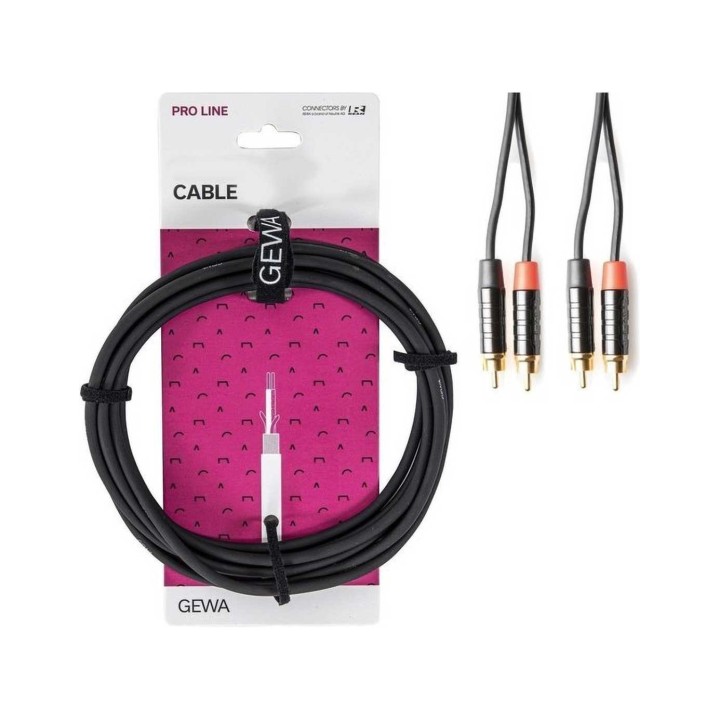 Gewa 190.794, 1,5m TWIN CABLE PRO LINE