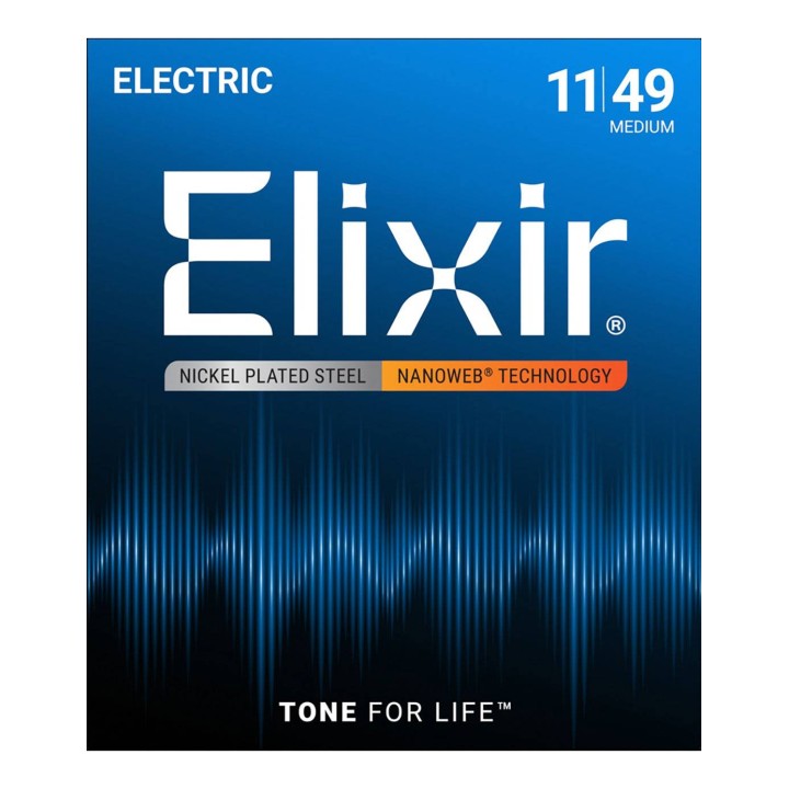 Elixir 12102 Nanoweb Coated - Medium / (.011-.049)